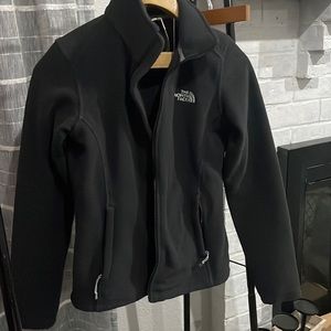 Great black the north face sweater zip up .